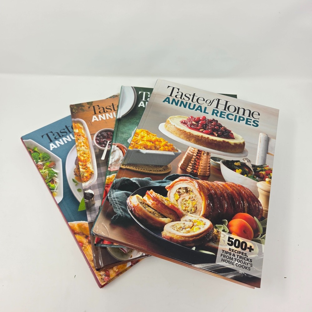 Lot of 3 Taste of Home Annual Recipes Cookbooks 2022 2024 500+ Recipes